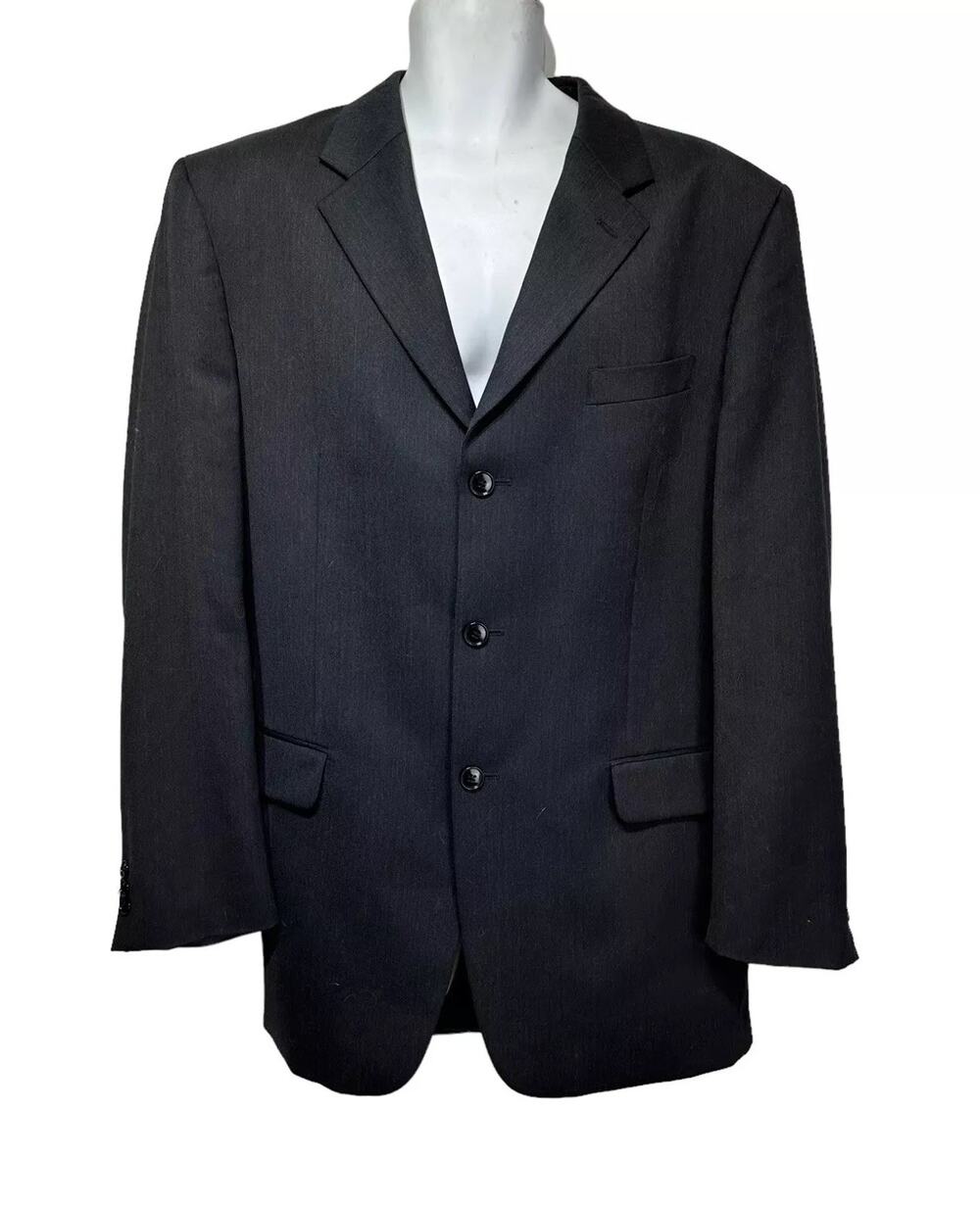 ALBERT NIPON Mens Gray Jacket Blazer Wool Size 42L